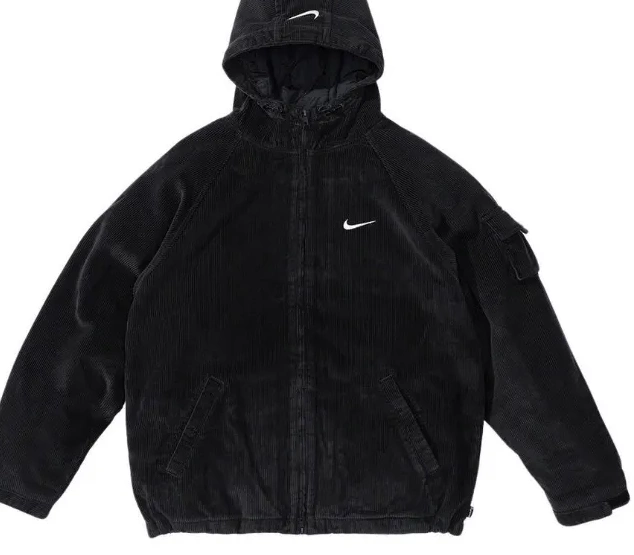 Black XL Jacket Corduroy L S Corduroy Hooded Arc Jacket Cotton M 0727